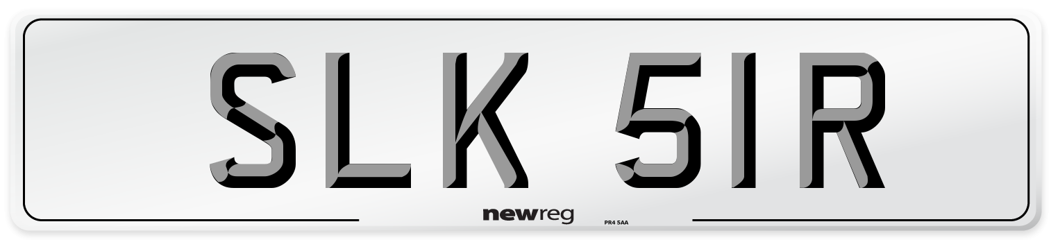 SLK 51R Number Plate from New Reg